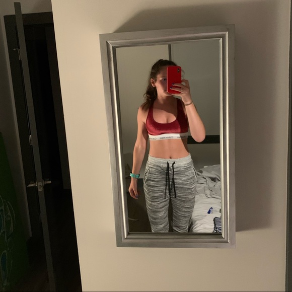 heather grey striped sweatpants - Picture 2 of 2